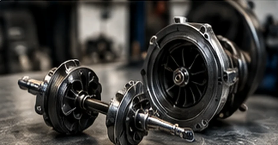Disassembled turbocharger assemblies for inspection
